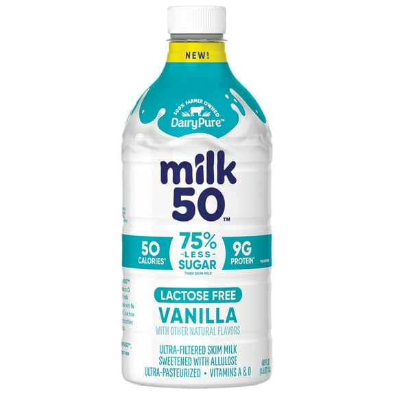 DairyPure Milk50 Ultra-Filtered Vanilla Lactose Free Skim Milk 48 fl oz