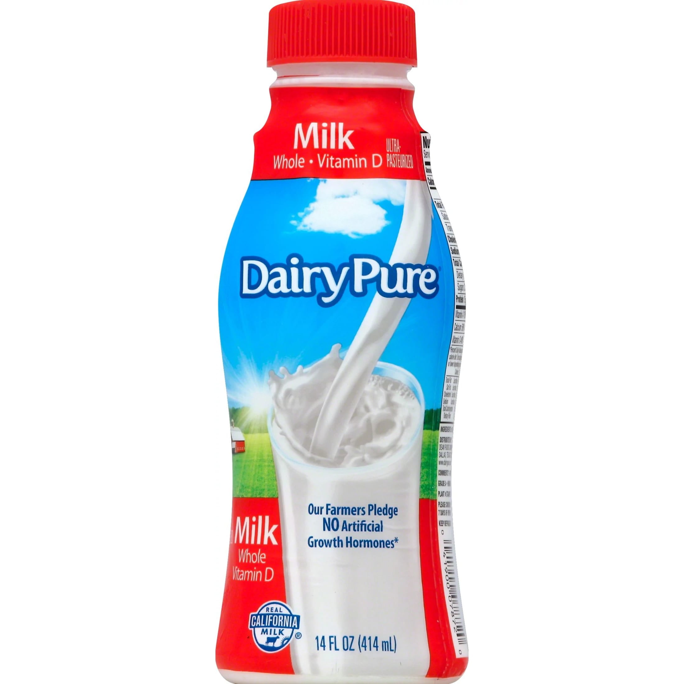 DairyPure Vitamin D Milk, Whole Milk Chug Bottle 14 Fluid Ounces
