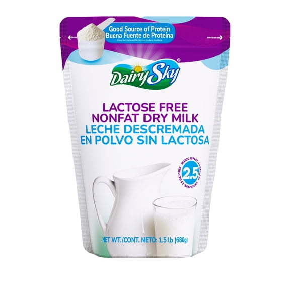DairySky Lactose Free Milk GGA1 Powder 24 Oz - Non GMO Fat Free Powdered Milk for Baking & Coffee, Kosher with Protein & Calcium, Great Substitute for Liquid Milk, RBST Hormone Free (Pack-1)