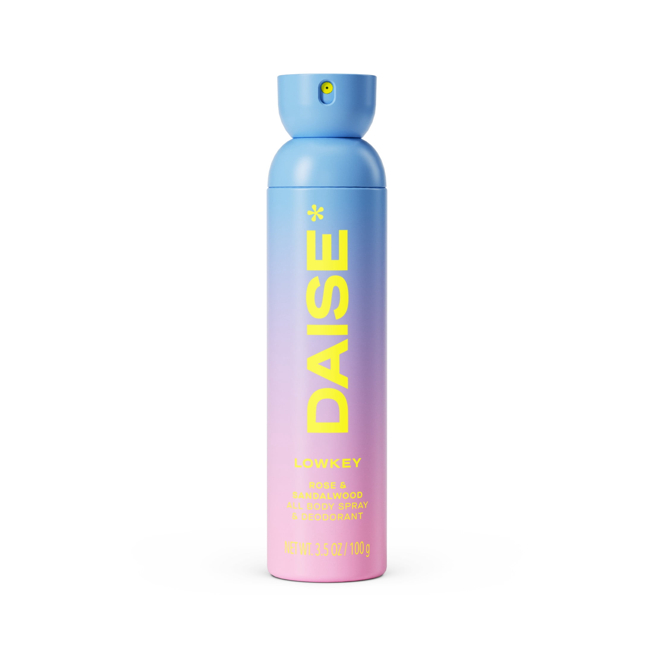 DAISE Lowkey DAISE All Body Spray & Deodorant in Rose & Sandalwood for 24h Freshness, 3.5 oz/120 mL