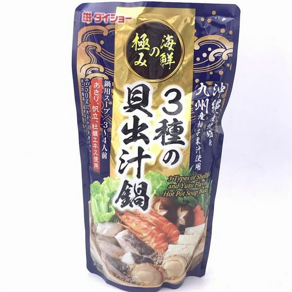 Daisho 3 Types OfShellfish And Yuzu Flavor Nabe HotPot Soup Base 750g3
