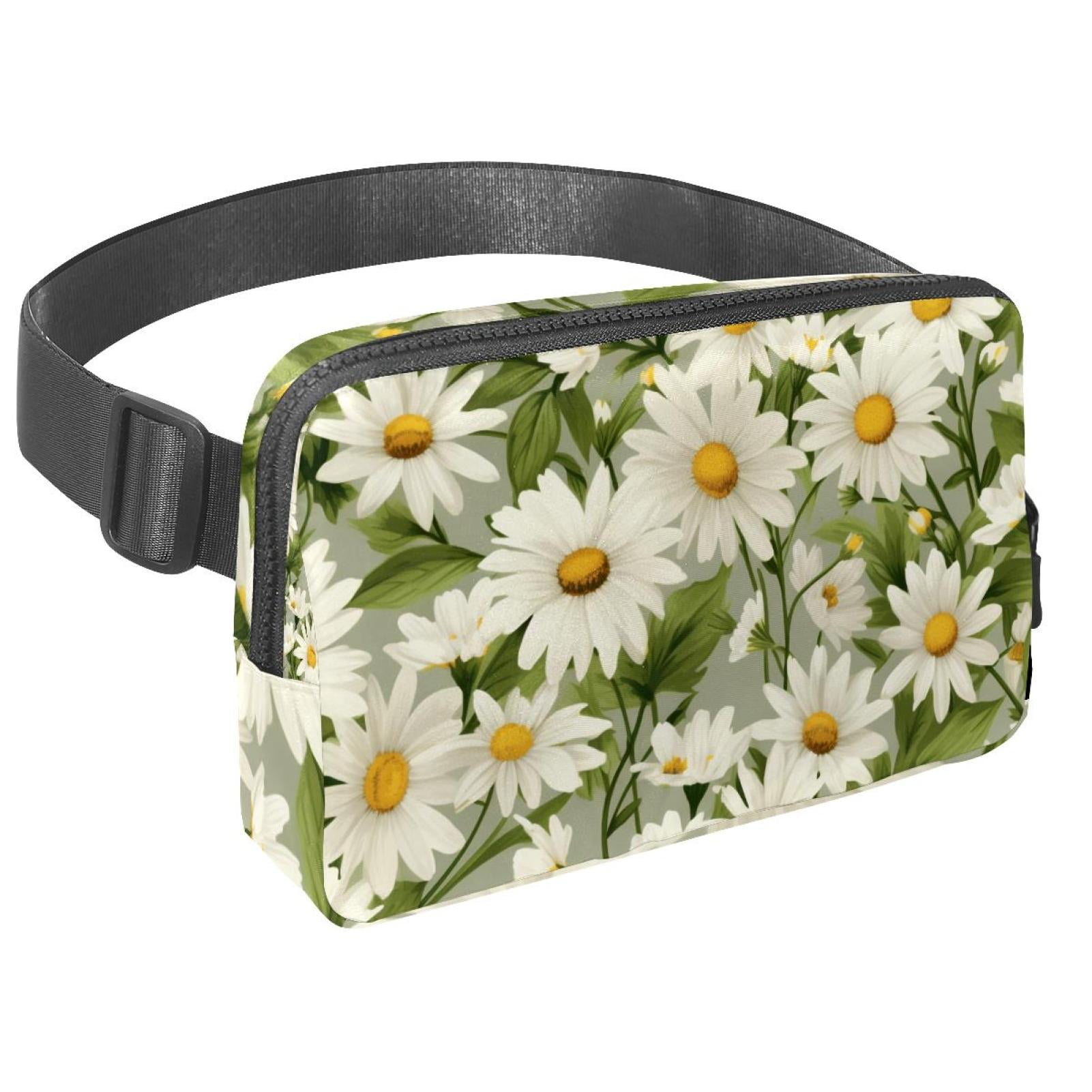 Daisies Adjustable Lightweight Waist Bags with Extension Strap, Unisex Running Belt Fanny Pack