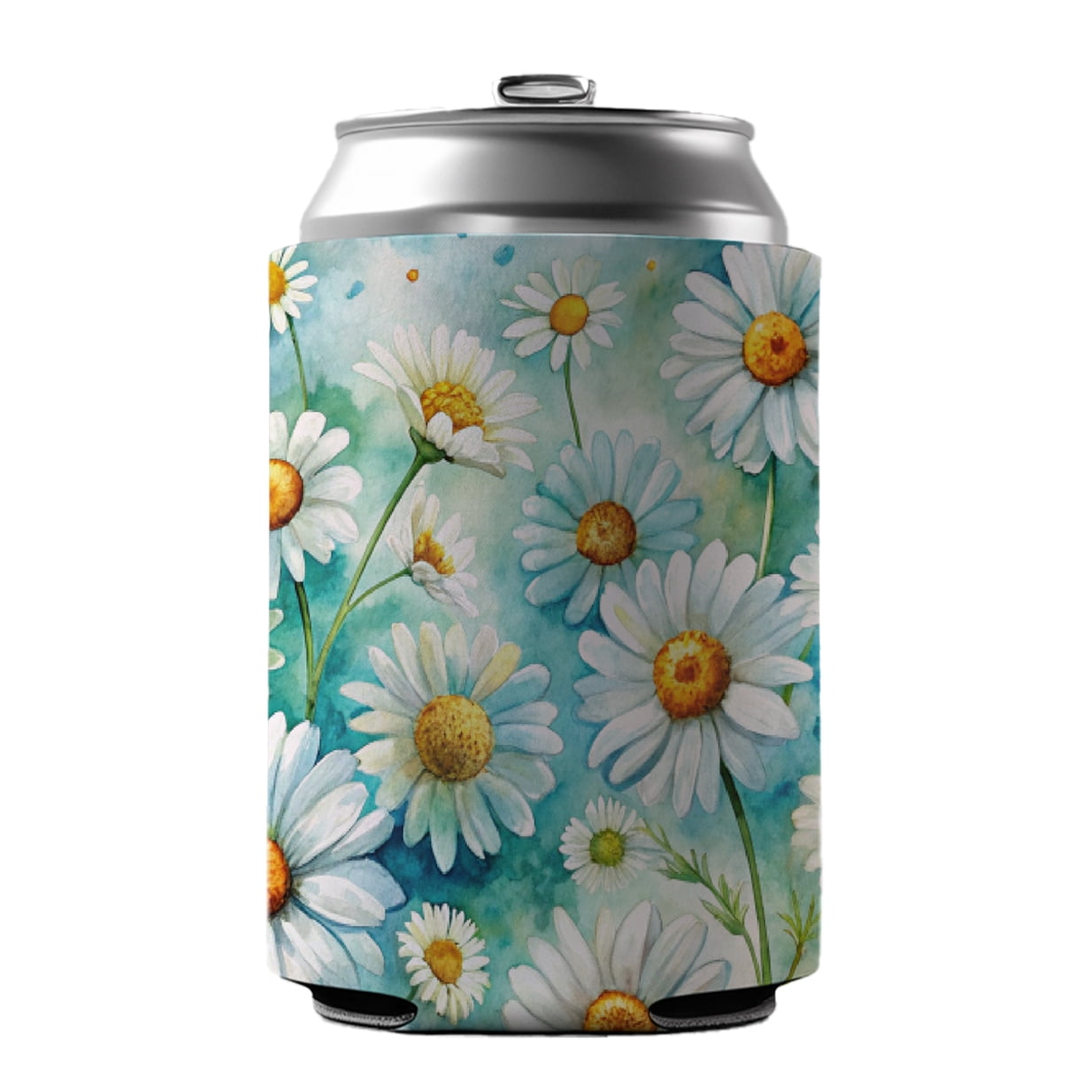 Daisies Daisy Flowers Watercolor Drink Beer Soda Insulated Sleeve