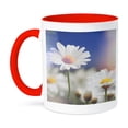 thumbnail image 1 of 3dRose, Daisies Floral in Summer, 15oz Two-Tone Red Mug, 1 of 7