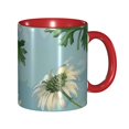 thumbnail image 1 of Daisies Flower Coffee Mug Fun Custom Ceramic Mugs 11oz Red, 1 of 5