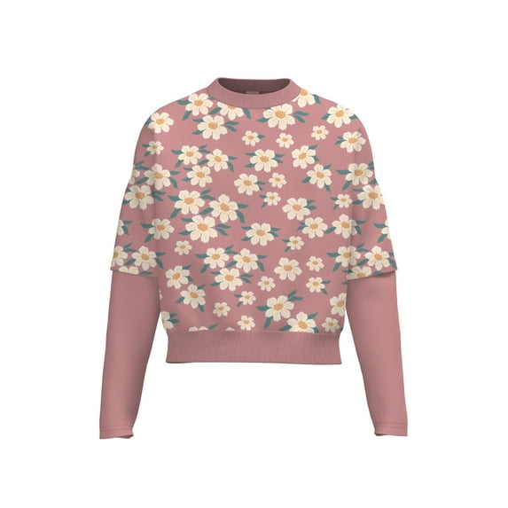 Daisies - Girls Crop Sweatshirt