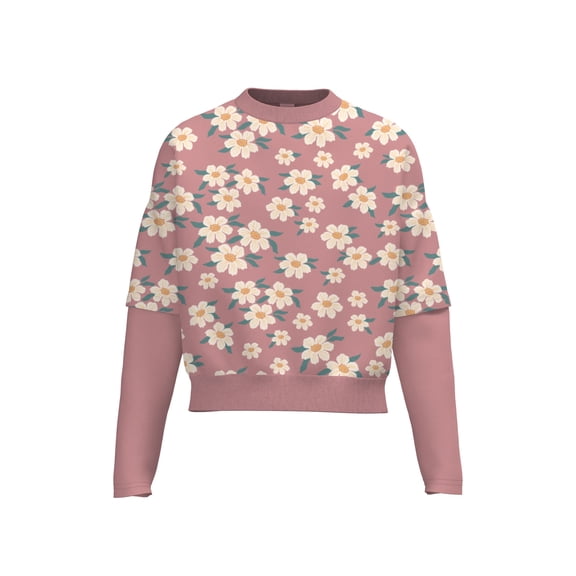 Daisies - Girls Crop Sweatshirt