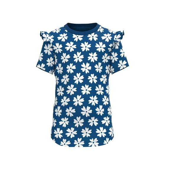Daisies - Girls Ruffle T-shirt