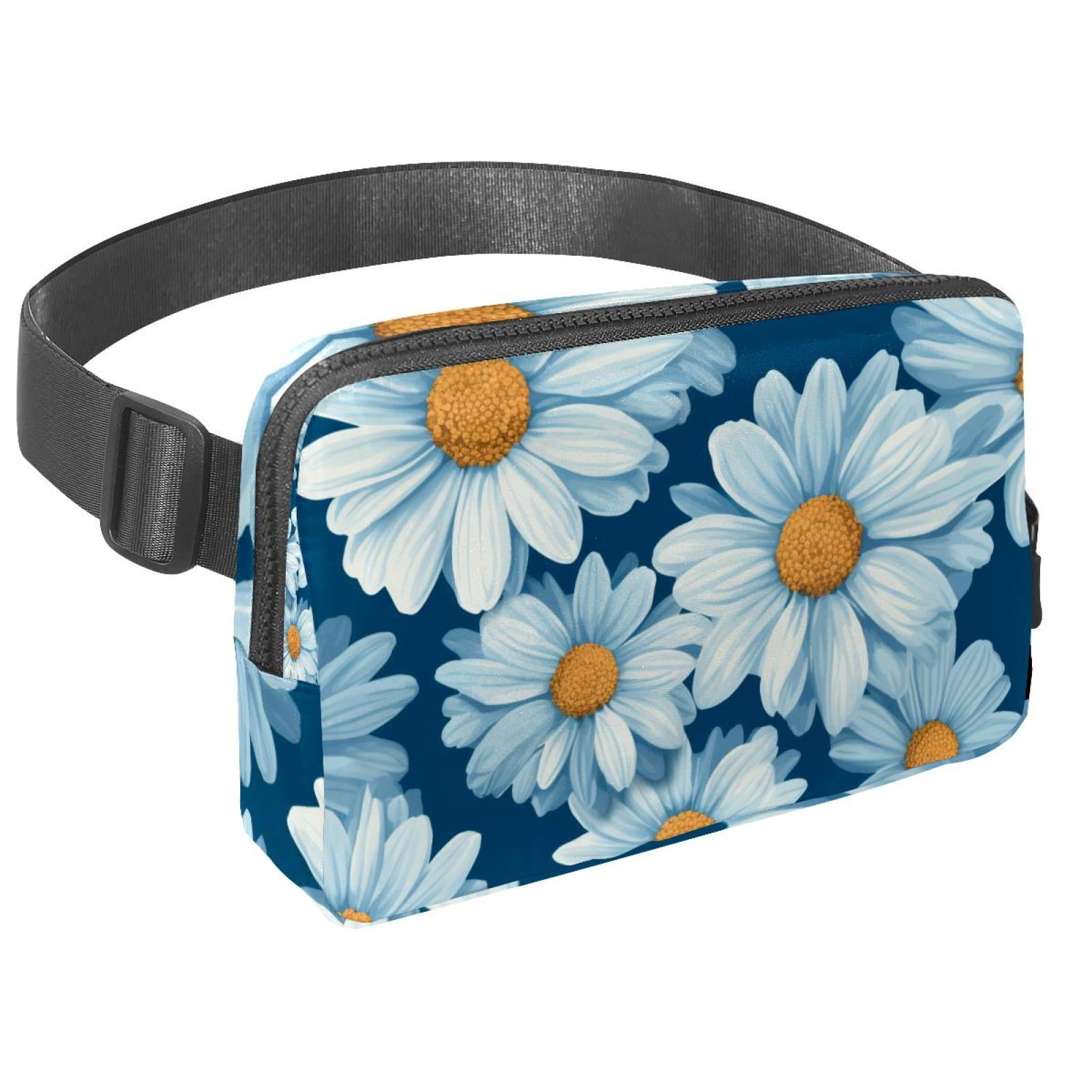 Daisies Lightweight Adjustable Waist Pack with Extension Strap - Unisex Fanny Pack, Belt Bag, Cross Body Bag