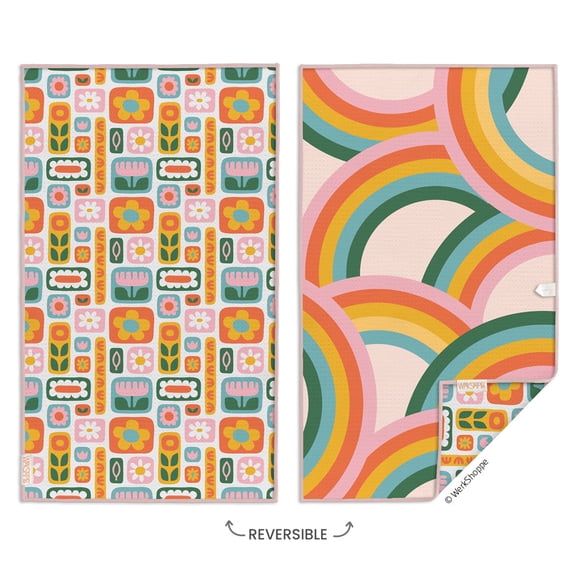 Daisies & Rainbows Microfiber Dish Towel