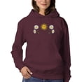 thumbnail image 1 of Daisies, Sun And Moon Art Hoodie Women -Image by Shutterstock, Female Small, 1 of 4