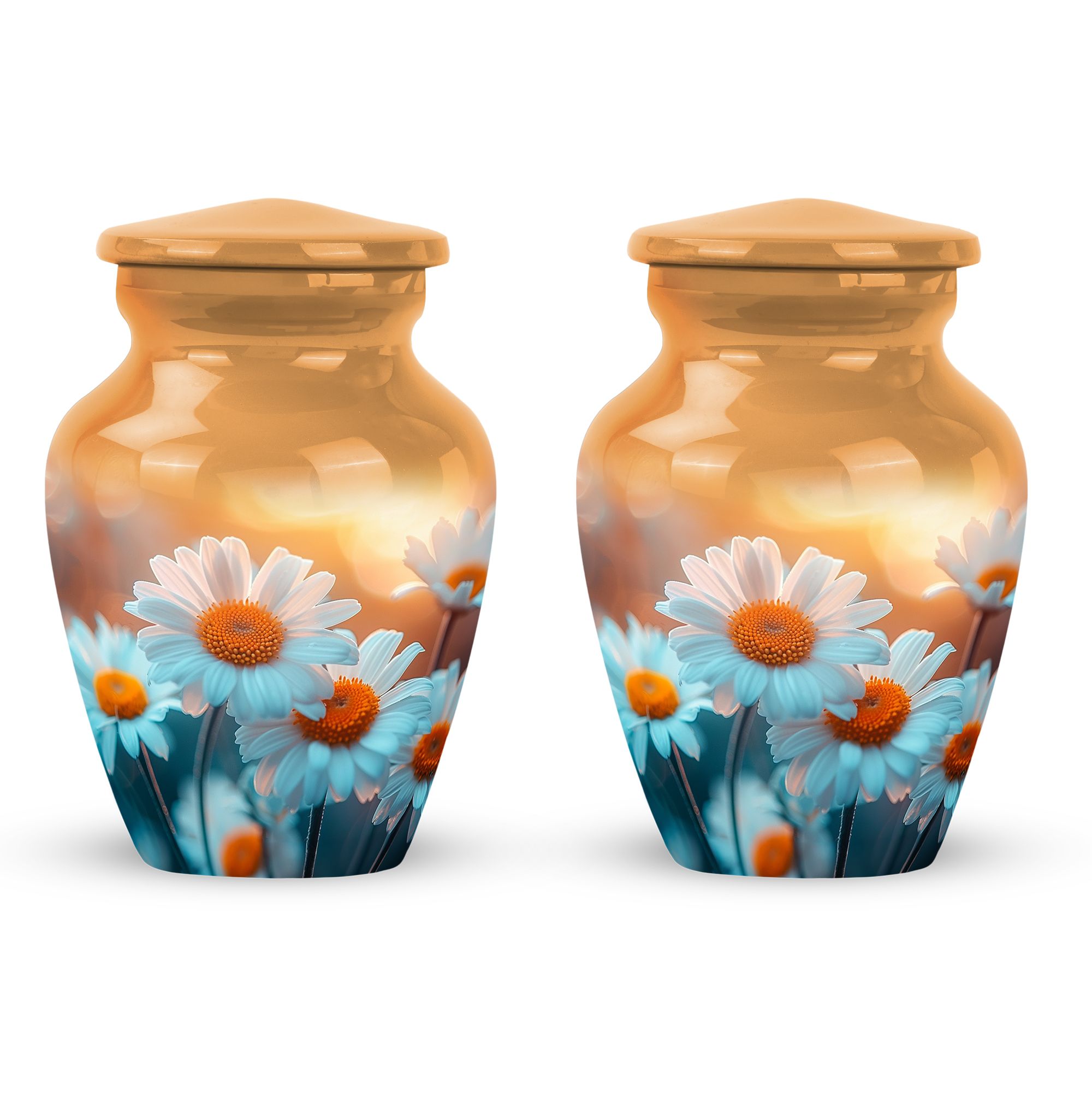Daisies In The Sunlight Small Urn For Ashes Keepsake - Urns For Human ...