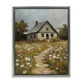 thumbnail image 1 of Stupell Industries Daisies Up Cottage Path Gray Framed Floater Canvas Wall Art, design by Franklyn Gregory, 1 of 9