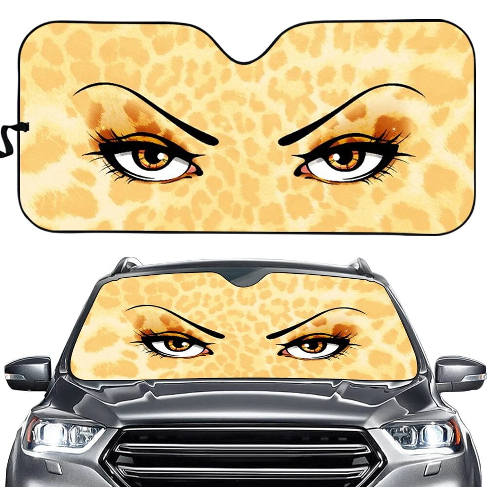 Daisies and Eyes 3D Print Universal Heat Reflector Foldup Sunshade for