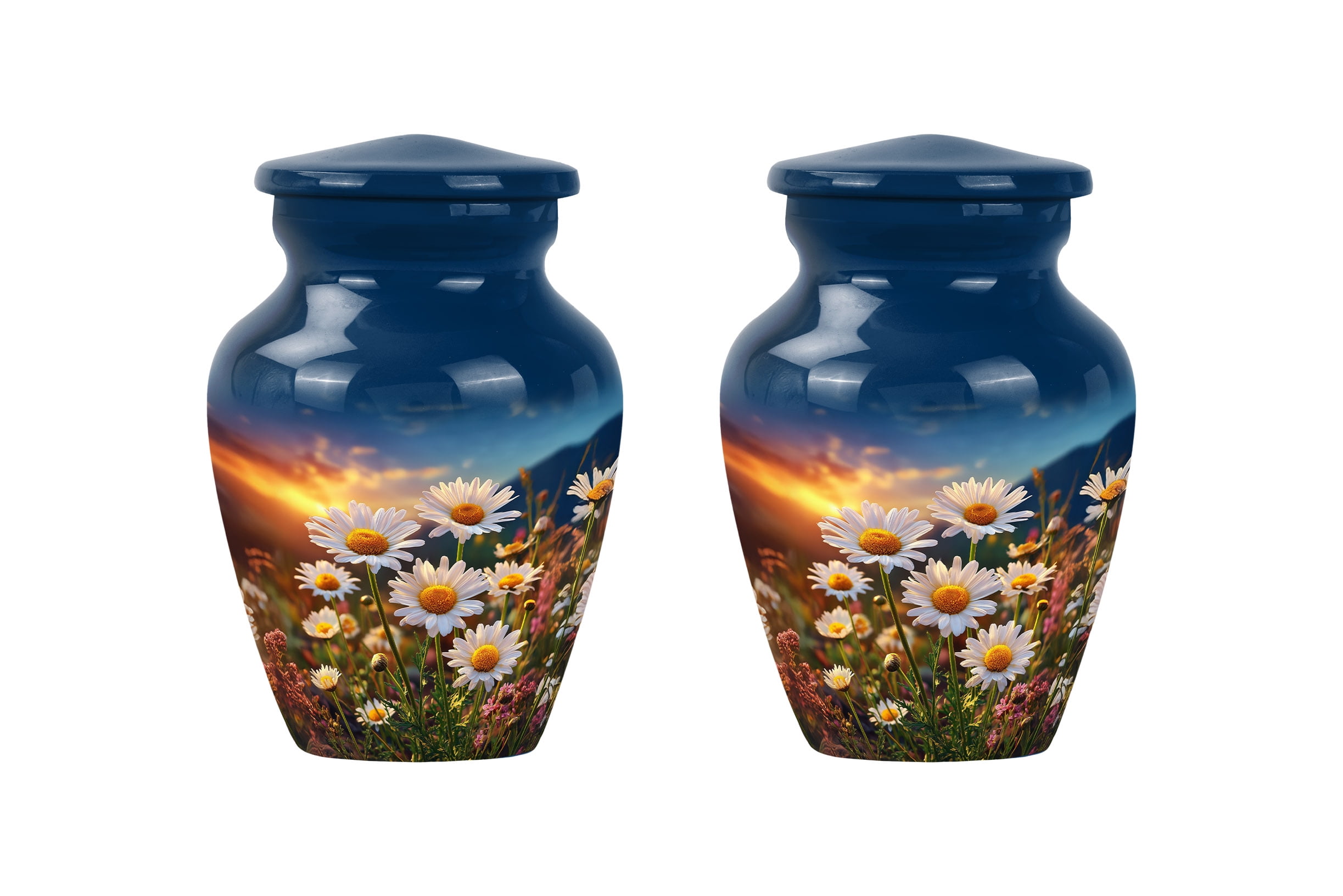 Daisies urn for Ashes Adult male, Keepsake urns for human Ashes Adult Female