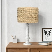 Daisy 1-Light Nightstand Lights Rattan Drum Shade Table Lamps