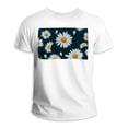 thumbnail image 1 of Daisy 100% Cotton White T-Shirt for Men and Women - Classic Comfort in Pure Cotton Fabric with Lightweight Breathability - Stylish Unisex Tee for Everyday Wear, 1 of 5