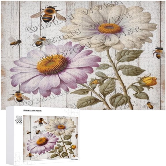 Daisy 1000 Piece Jigsaw Puzzle for Adults,1000 pc Large Piece Jigsaw,Fun Challenging Brain Exercise Family Game Creative Gift for Friends Parents Grandparents