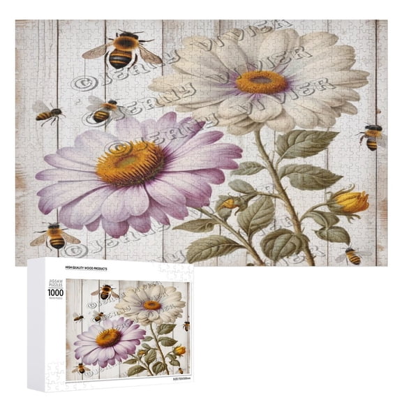 Daisy 1000 Piece Jigsaw Puzzle for Adults,1000 pc Large Piece Jigsaw,Fun Challenging Brain Exercise Family Game Creative Gift for Friends Parents Grandparents