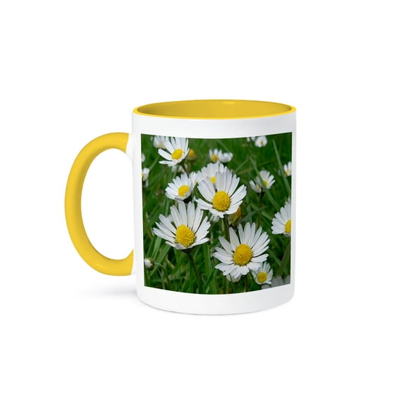3dRose, Daisy, 11oz Two-Tone Yellow Mug