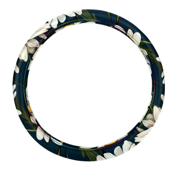 Daisy 14.5 Inch Printing PVC Leather Auto Accessories Steering Wheel Cover Car Wheel Covers Car Wheel Cover
