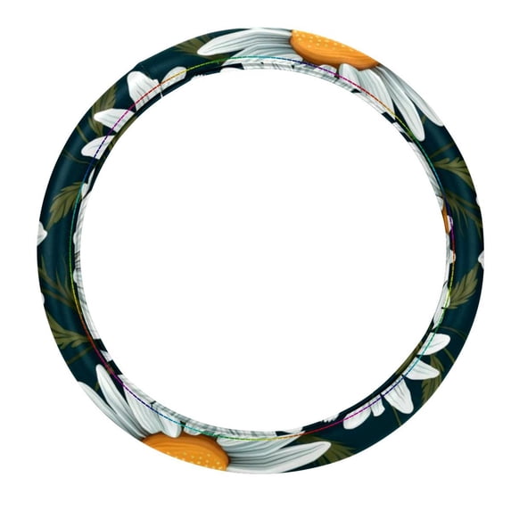 Daisy 14.5 Inch Printing PVC Leather Auto Accessories Steering Wheel Cover