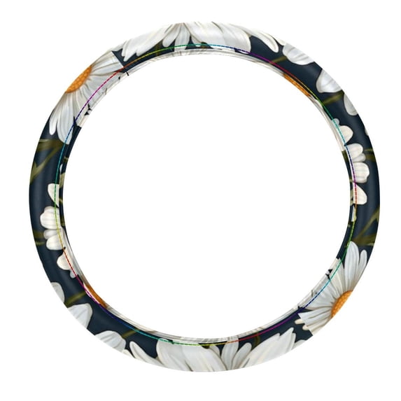 Daisy 14.5 Inch Printing PVC Leather Auto Accessories Steering Wheel Covers Car Wheel Covers Steering Wheel Cover