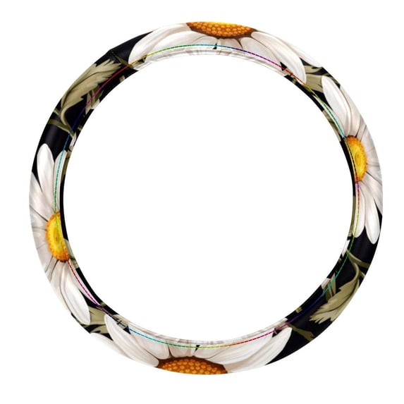 Daisy 14.5 Inch Printing PVC Leather Car Wheel Covers Steering Wheel Covers Auto Accessories