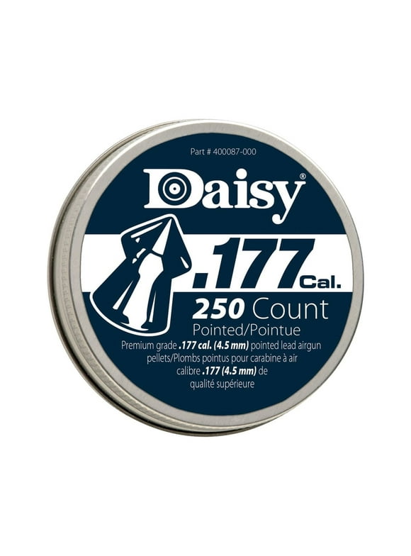 Daisy 177 Cal Pointed Field Pellet Ammunition, 250 Count