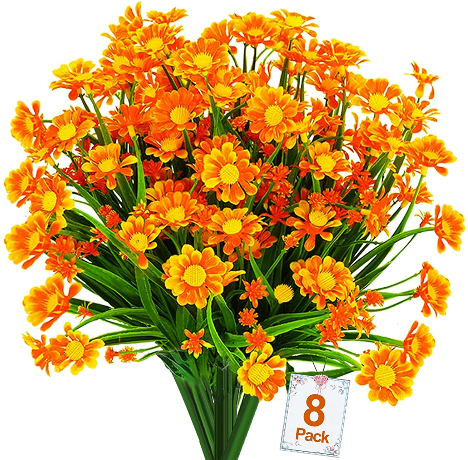 Daisy (376 Head) Artificial Flowers for Outdoor Summer Decor UV ...