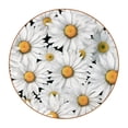 thumbnail image 1 of Daisy 6PCS Round Microfiber Leather Coasters, 11x11 cm/4.3x4.3 in, Drink Coasters for Home and Office, Set of 6 Coasters in Black Color, 1 of 6