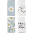 thumbnail image 1 of Daisy Bathroom Decor, Daisy Kitchen Towels, Dish Towels Decor Set of 4, This is Us, Enjoy The Little Thing, Absorbent Drying Cloth Hand Towels Tea Towels for Bathroom, 18 x 26 Inch, 1 of 6