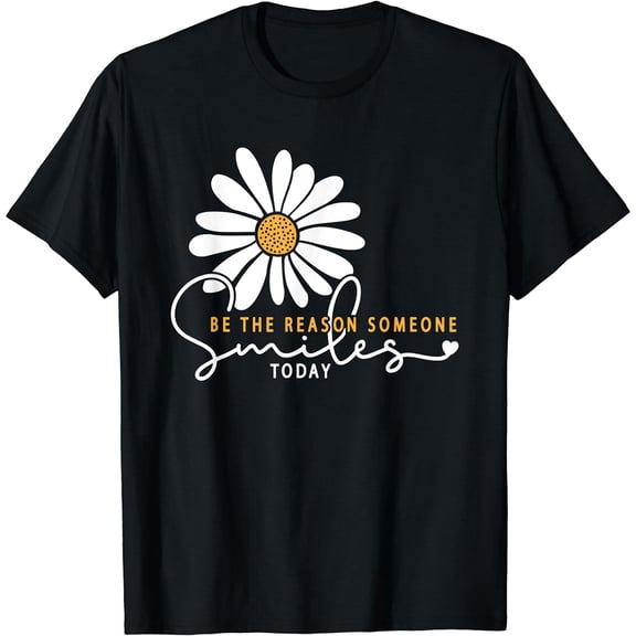 Daisy Be The Reason Someone Smiles Today Men's Black Short Sleeve T-Shirt