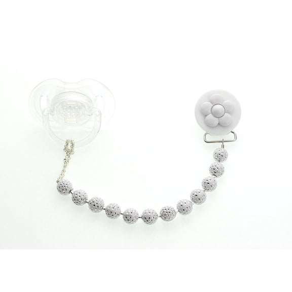 Daisy Beaded Pacifier Clip