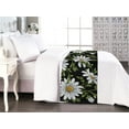 thumbnail image 1 of Daisy Bed Runner, Realist Chamomile Flowers with Delicate Petals and Greenish Peduncles Print, Decorative Accent Bedding Scarf for Hotels Homes & Guest Rooms, King, Off White Fern Green, by Ambesonne, 1 of 3