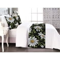 thumbnail image 1 of Daisy Bed Runner Set, Realist Chamomile Flowers with Delicate Petals and Greenish Peduncles Print, Decorative Bedding Scarf & 2 Pillow Shams for Hotels Homes, King, Off White Fern Green, by Ambesonne, 1 of 3