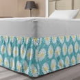 thumbnail image 1 of Daisy Bed Skirt, Repetitive Spring Season Themed Pattern of Scattered Flourishing Flowers, Elastic Bedskirt Dust Ruffle Wrap Around for Bedding Decor, 4 Sizes, Pale Blue and Mustard, by Ambesonne, 1 of 2