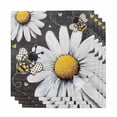 thumbnail image 1 of Daisy Bee Cloth Napkins, Summer Botanical Farmhouse Flower Plants Washable and Reusable Dinner Napkins Set of 4, Table Napkin for Kitchen Party Birthday Wedding Hotel Housewarming 20"x20", 1 of 8