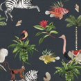 thumbnail image 1 of Daisy Bennett Designs Carbon Merry Go Round Nonwoven Unpasted Wallpaper, 1 of 7