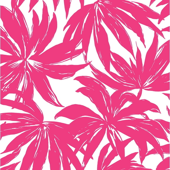 Daisy Bennett Designs Hot Pink Palma Nonwoven Unpasted Wallpaper
