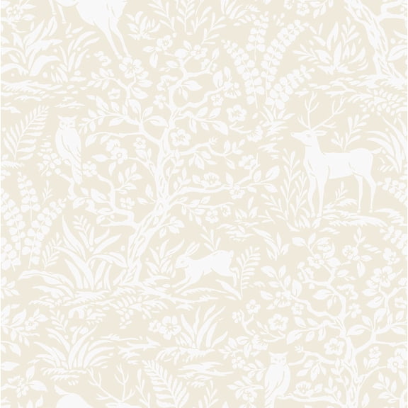 Daisy Bennett Designs Neutral Scandi Forest Premium Matte Non-Woven Peel and Stick Wallpaper - 20.5 in. W x 18 ft. L Roll