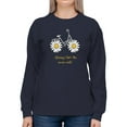 thumbnail image 1 of Daisy Bicycle Positive Quote Sweatshirt Women -Image by Shutterstock, Female Large, 1 of 4