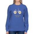 thumbnail image 1 of Daisy Bicycle Positive Quote Sweatshirt Women -Image by Shutterstock, Female XX-Large, 1 of 4