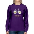 thumbnail image 1 of Daisy Bicycle Positive Quote Sweatshirt Women -Image by Shutterstock, Female x-Large, 1 of 4