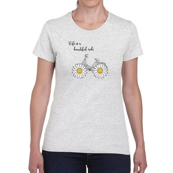 Daisy Bicycle Ride T-Shirt Women -Image by Shutterstock, Female Small
