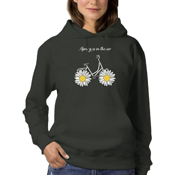 Daisy Bicycle Spring Air Hoodie Women -Image by Shutterstock, Female Medium