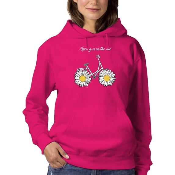Daisy Bicycle Spring Air Hoodie Women -Image by Shutterstock, Female Small