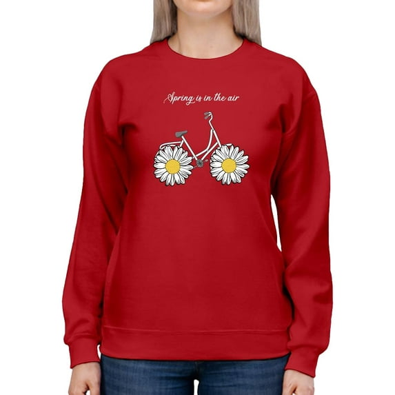 Daisy Bicycle Spring Air Sweatshirt Women -Image by Shutterstock, Female Small