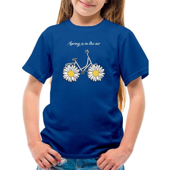 Daisy Bicycle Spring Air T-Shirt Juniors -Image by Shutterstock, Medium