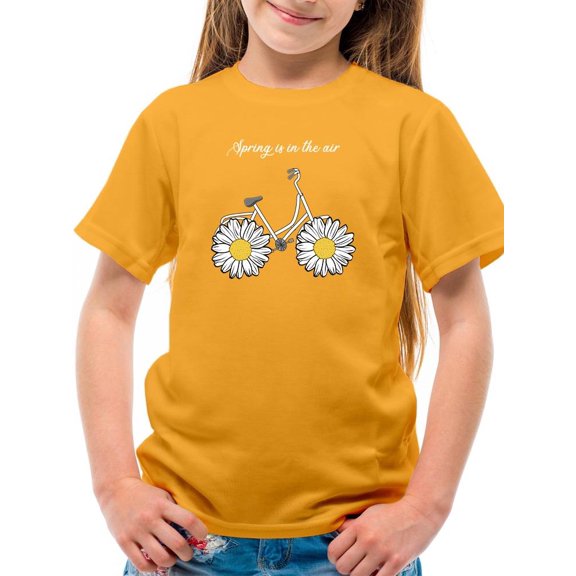 Daisy Bicycle Spring Air T-Shirt Juniors -Image by Shutterstock,  x-Large